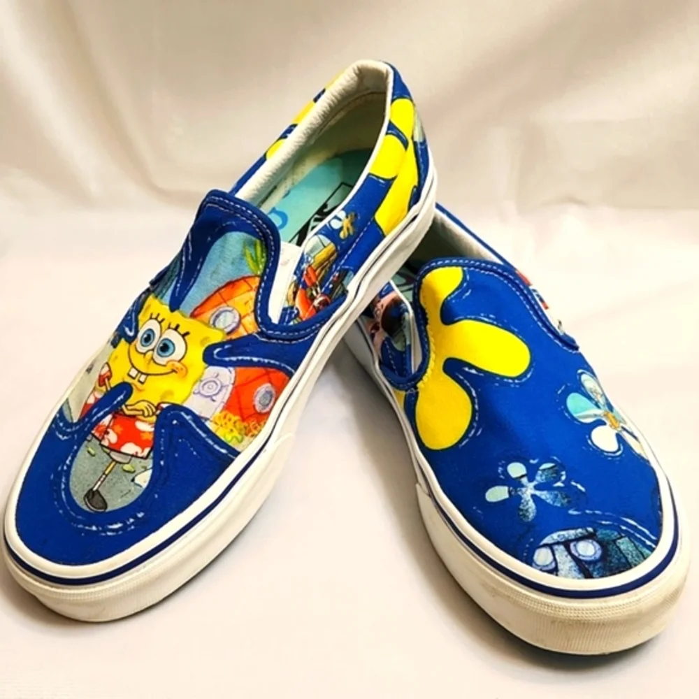 Vans × SpongeBob Slip-on sneakers (Unisex mens 6.5, womens size 8)
